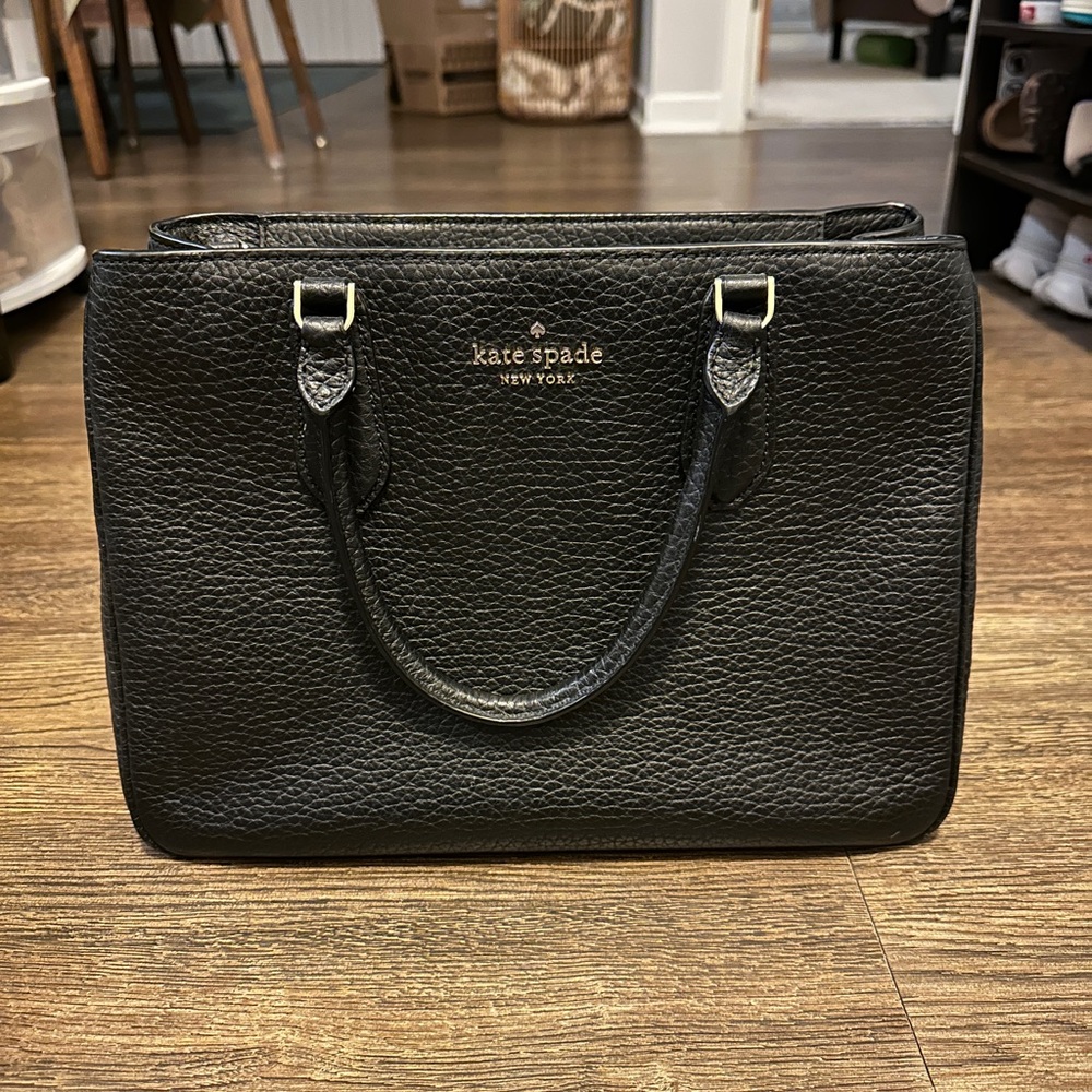 kate spade Black Pebbled Leather Satchel